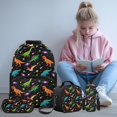 thumbnail image 2 of Yspwyqan Space Galaxy Dinosaur Backpack Set for School Kids, 4Pcs Lunch Box Set with Pencil Case, Large Capacity Adjustable Straps Daypack for Ages 8-15, 2 of 7