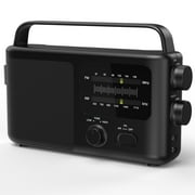 i-box Tone Portable AM/FM Radios for Home , Retro Style, Simple to Use, Battery/AC Powered