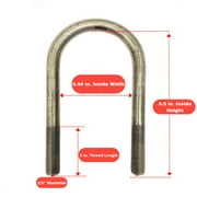Southwest Wheel U-Bolt Kit for 2 3/8 Round Trailer Axle APUBR238BX