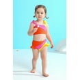 thumbnail image 3 of Younger Tree Little Girls Two Pieces Swimsuit Color Block Stripe Swimwear Summer Beach Bathing Suit for 5-6T, 3 of 8
