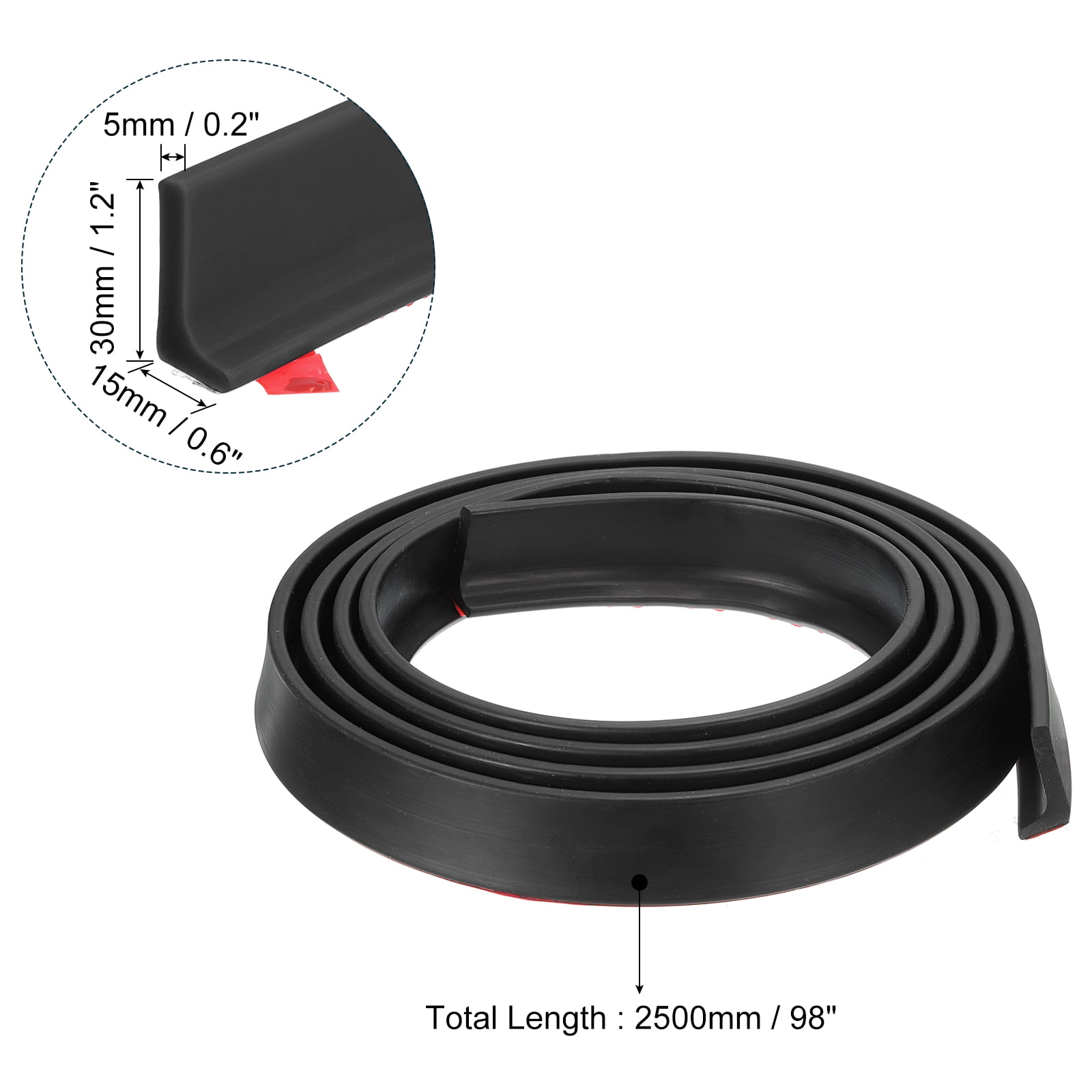 REGALWOVEN Collapsible Shower Barrier Stopper Water Splash Guard Blocker for Bathroom Kitchen Black 98"Lx0.6"Wx1.2"H