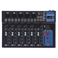 thumbnail image 1 of Mezclador de audio profesional para DJ de 7 canales, interfaz de consola, interfaz digital USB, MP3, Bluetooth, 48 V, Phantom Power, estéreo, estudio de DJ, streaming para grabación, podcasting, 1 of 7