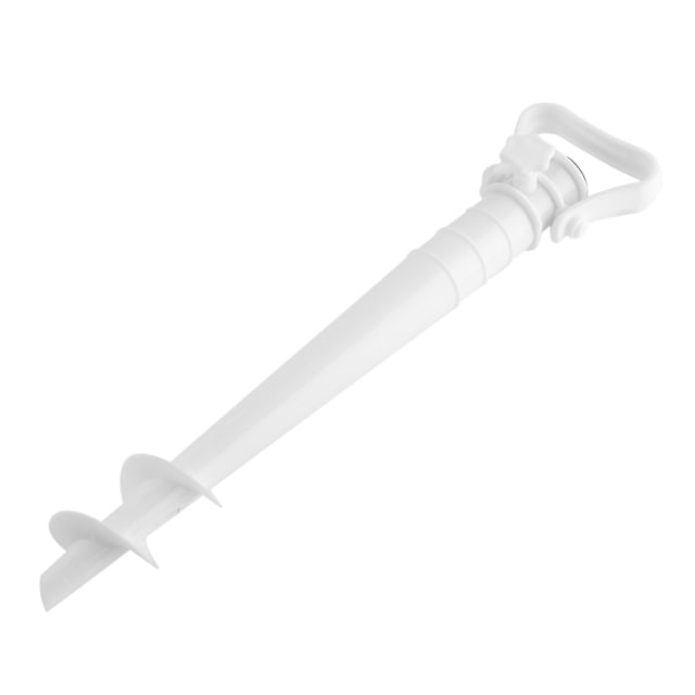 Soporte portátil blanco para sombrillas, sombrilla de playa para uso en jardín, ancla de arena