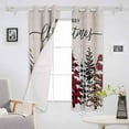 thumbnail image 3 of Hokiten Rustic Christmas Tree Blackout Curtains | Light Blocking Print Window Curtains, Winter Xmas Tree Snowflake Thermal Insulated Window Drapes for Living Room Kitchen Cafe (2 Panels, 84"W x 54"L), 3 of 7