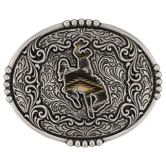 Western Attitude Belt Buckle - Montana Flag Series, Unique Cowboy Accessory New! Montana Silversmiths  main image 3
