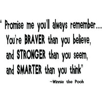 Custom Decals Winnie Pooh Quote Custom 8 X 12 Inches