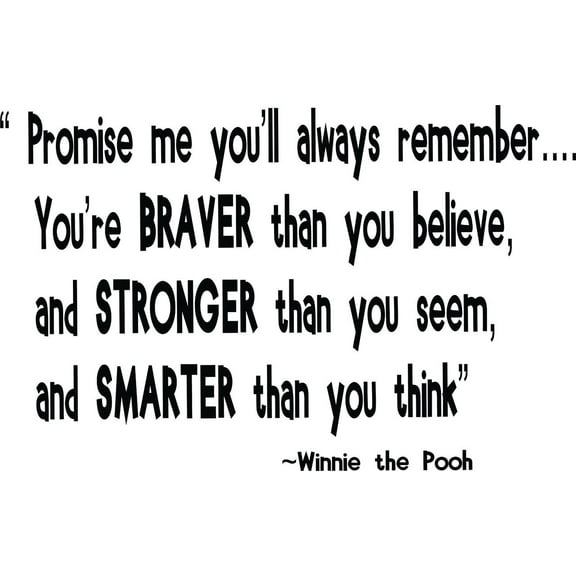 Custom Decals Winnie Pooh Quote Custom 8 X 12 Inches