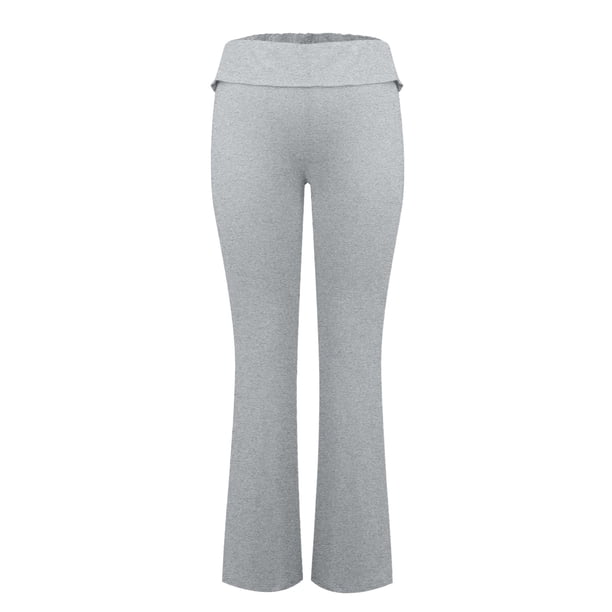 USOCUTE Womens Flare Leggings Fold Over Yoga Pants Y2K Low Rise