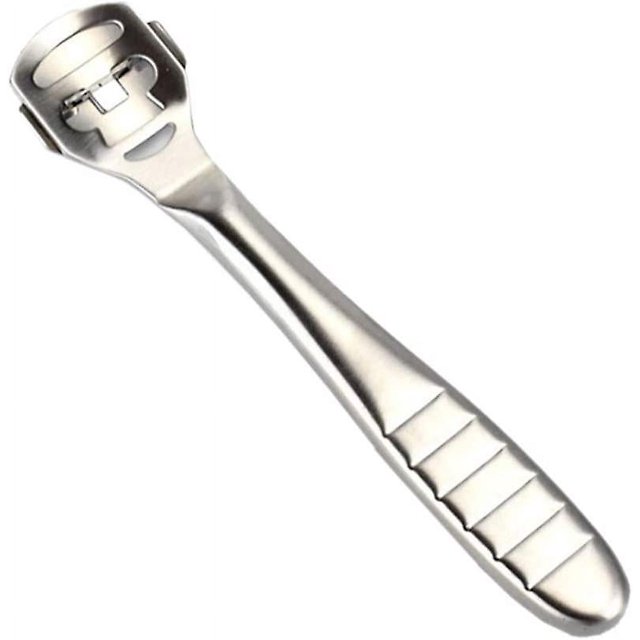Pedicura Callus Rozor Cuidado de la lima de pies Removedor de piel dura Callus Rozor Sets Acero inoxidable Callus Rozor Removedor de piel muerta dura Mango antideslizante y lima (2