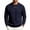 Navy, variant on Men's Crewneck Sweatshirt Casual Solid Pullover Hoodless Standard Fit Athletic Work Out Gym Sweat Shirts