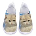 thumbnail image 1 of Zapatos para mujer, lindos zapatos planos sin cordones con estampado 3D de gato negro, zapatos transpirables para mujer para primavera/otoño, zapatos suaves antideslizantes, 1 of 5