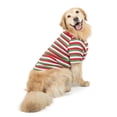 thumbnail image 4 of Leveret Big Dog Cotton Pajama Red White & Green Stripes L, 4 of 5