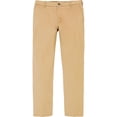 thumbnail image 2 of Pantalones chinos IZOD elásticos para hombre con la parte delantera plana para agua salada, color coñac, 2 of 4