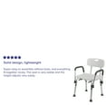 thumbnail image 6 of Flash Furniture HERCULES Series 300 Lb. Capacity, Adjustable White Bath & Shower Chair with Depth Adjustable Back, 6 of 17