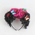 thumbnail image 1 of Hebilla étnica para la cabeza, tocado de mariposa artificial, diadema para fiesta de Halloween, tocado vintage con flores de peonía, 1 of 5