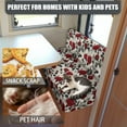 thumbnail image 5 of XYZCANDO Floral RV Dinette Cushions Rose Camper Accessories Universal Cushion Covers for Couches and Sofas Comfortable Furniture Covers for Sofa and Loveseat 1 Backrest Cover and 1 Bench Cover White, 5 of 7