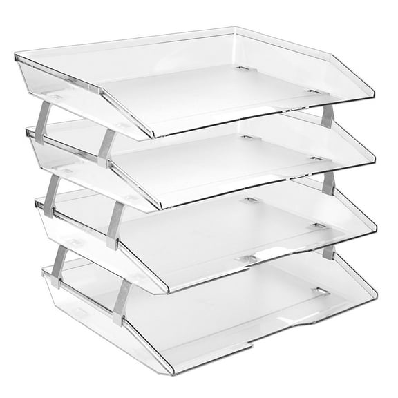 Acrimet Facility Letter Tray 4 Tiers (Clear Crystal Color)