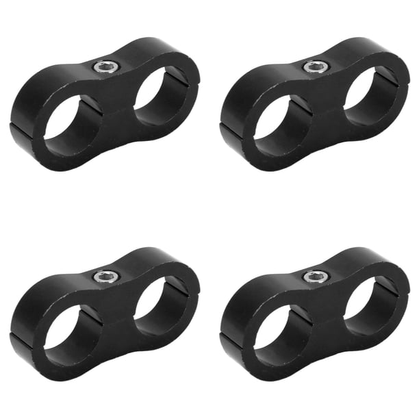 4 Piezas 10AN Abrazadera Separadora De Manguera Abrazadera De Montaje De Línea De Combustible Adaptador De Montaje Divisor De Montaje Divisor De Montaje De Línea De Combustible De Aleación De Aluminio