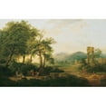 thumbnail image 2 of Carl Philipp Schallhas 24x17 Gold Ornate Framed and Double Matted Museum Art Print Titled - Arcadian Landscape (1796), 2 of 4