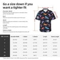 thumbnail image 5 of Pofeuu Cartoon Dinosaur Print Hawaiian Shirt for Men Sleeves Casual Button Down Summer Beach Dress Shirts T-Shirts,XX-Large, 5 of 7