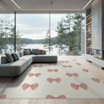 thumbnail image 2 of ODIKA Ribbon Tied Motif Delicate Display Round Shaped for Dining Room, Large Office, Lounge, Non-Slip Chair-Friendly, 2 of 7