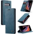 thumbnail image 1 of KOMI Wallet Case for Samsung Galaxy S10 Plus, Premium PU Leather Case Vintage Matte Wallet Flip Cover [Card Slots] [Magnetic Closure] Stand Function Folio Shockproof Full Protection Blue, 1 of 5