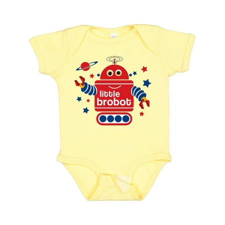 

Inktastic Robot Little Brother Boys Baby Bodysuit