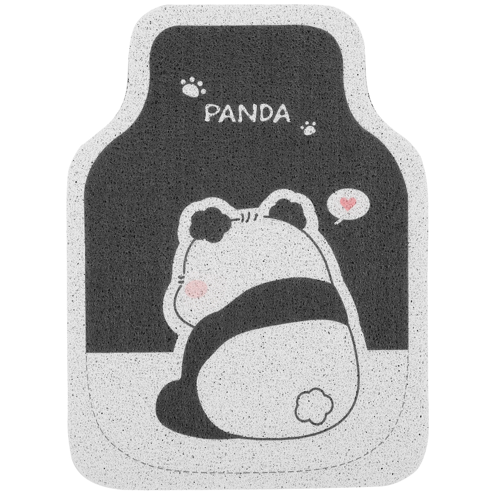 Panda Print Floor Mat Car Front Floor Mat Rubber Floor Mat Non-slip Floor Mat for Vehicle