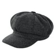 thumbnail image 2 of Cheers.US Beret Newsboy Hat Adjustable Women Cap Cabbie Beret Octagonal Cap Soft Woolen Beret for Women, 2 of 6