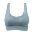 thumbnail image 1 of Mujeres Sujetador Deportivo Crop Top Chaleco Fajas Sujetadores Elásticos Chaleco De Fitness Azul XL Sunnimix Sujetadores deportivos para mujer High Import, 1 of 8