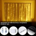 thumbnail image 4 of Guirnaldas De Luces Led Usb De 3m X 3m, Cortina De Luces De Hadas Usb De 300 Leds Con 8 Modelos De Luz Para Decoración De Fiestas, Decoración De Dormitorios, Iluminación Interior, 4 of 5