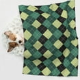thumbnail image 6 of Pofeuu Green Squares Print Puppy Blanket,Dog Blankets,Pet Blanket Cozy Cat Blankets for Indoor Cats, Fuzzy Pet Blanket for Kitten Doggy Dog Blankets-Medium, 6 of 8