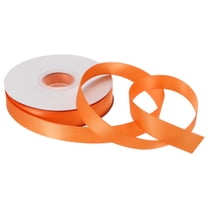 Uxcell 5/8" 25 Yard Satin Ribbon Grosgrain Thin Solid Silk Wedding Bouquet Ribbon for Valentine's Day Gift Wrapping Orange
