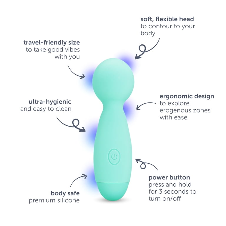 plusOne Powerful Vibrating Wand, Cordless Body Massage Stick, High-Quality  Silicone, Teal - Walmart.com