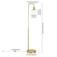 thumbnail image 5 of Evelyn&Zoe Modern Arc Floor Lamp with White Milk Glass Shade, 5 of 7