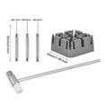thumbnail image 2 of Uxcell Watch Band Link Pin Removal Tools Set with Hammer Punch Pins 0.7/0.8/0.9mm Gray Strap Holder for Watch Repair, 2 of 5