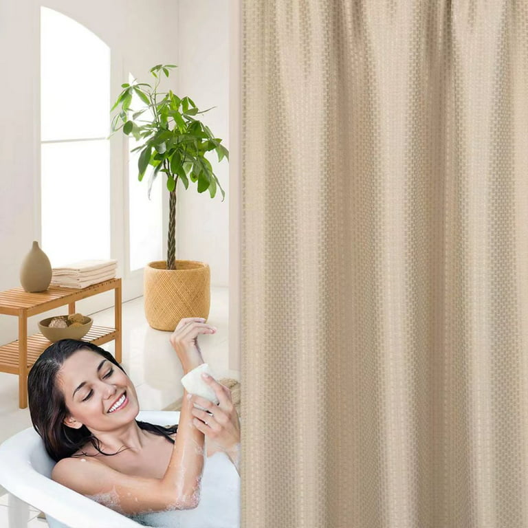 GlowSol Extra Long Shower Curtain 96 inches Long Hotel Luxury