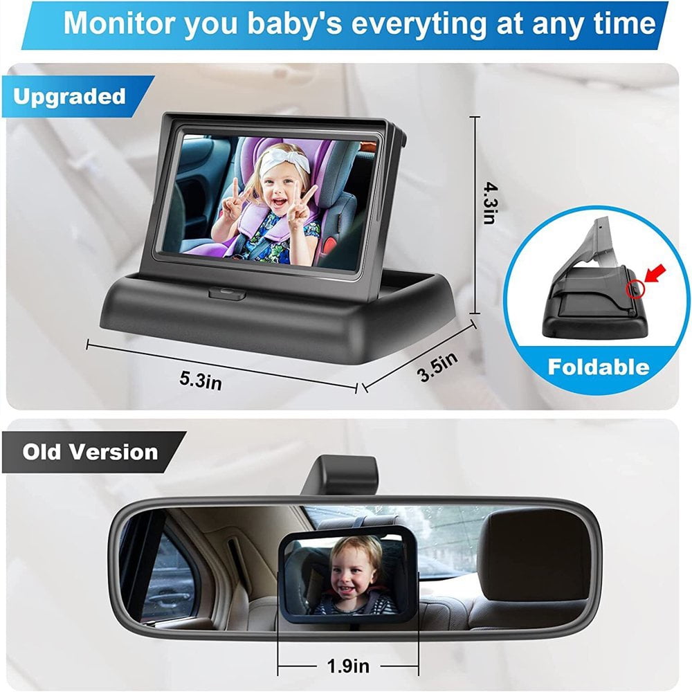  Itomoro Baby Car Camera, 4.3 HD Night Vision Car Baby