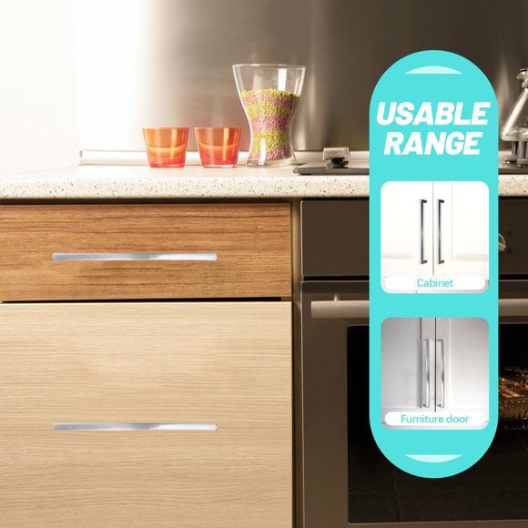 TEHAUX 2Ud De Gabinete Y Puerta Metálicos Plata Para Muebles Con Superficie Suave Y Elegante