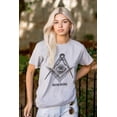 thumbnail image 3 of Illuminati Compass Secret Society Plus Size Crewneck Graphic Tee Shirt Brisco Brands 2X, 3 of 4