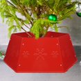 thumbnail image 3 of Anillo para árbol de Navidad FORUP de metal con estampado de copos de nieve rojos, 3 of 6