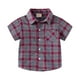 thumbnail image 1 of Gibobby Blusas Elegantes Para Niños Chaqueta de camisa de franela para niños pequeños, chaqueta a cuadros de manga corta con solapa y botones, camisa para bebés, niños y niñas(Rojo, 18-24 Meses), 1 of 5