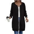 thumbnail image 2 of HongQid Women's Zip Up Hoodies Long Sleeve Long Tunic Sweatshirts Oversized Fleece Casual Fall Jacket Coat with Pocket, 2 of 4