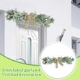 thumbnail image 4 of 60cm Faux Lamb's Ear & Eucalyptus Swag Wreath - Farmhouse Greenery Garland with Burlap Bow | Front Door Wall Holiday Decor, 4 of 4
