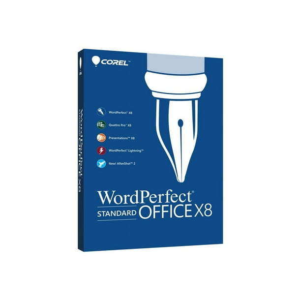 WordPerfect Office X8 Standard Edition - pack Boîte - 1 Utilisateur - DVD (mini-box) - Gagner - Français, Anglais