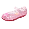 thumbnail image 2 of Samdudou Kids Shoes Girls Jelly Flats Toddler Mary Jane Closed Toe Princess Sparkly Footwear Cute Bowknot Accent Slip-On Summer Party Holiday Dressy Outing Style Selection, 2 of 9