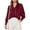 Burgundy, variant on PRETTYGARDEN Satin Long Sleeve Womens Blouses Dressy Casual | Glossy Smooth Silk Fabric,Lantern Sleeve Fall Tops,Decorative Button Pullover,V Neck Shirts,Office Work Business Outfits