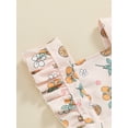 thumbnail image 6 of Suealasg Toddler Kids Girls Overalls Romper Fly Sleeve Backless Flower Print Shortall 1T 2T 3T 4T 5T Little Girls Summer Jumpsuit, 6 of 7