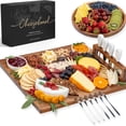 thumbnail image 5 of Charcuterie Boards Set - Large Acacia Cheese Board set - House Warming Gifts New Home, Wedding Gift for Couple, Bridal Shower Gift, Birthday Gifts for Women, 5 of 6