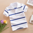 thumbnail image 5 of Odeerbi Camisas de Golf de Chicos Botón de Solapa A Rayas Camisas de Tenis de Manga Corta Uniforme Escolar, 5 of 5